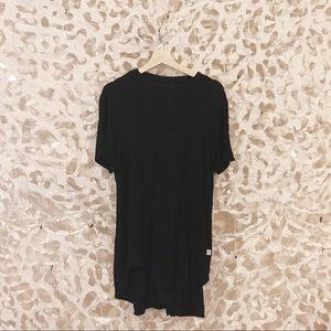 Black double layer tee
